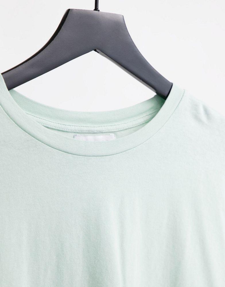 Topshop short sleeve boxy t-shirt in pistachio商品第4张图片规格展示