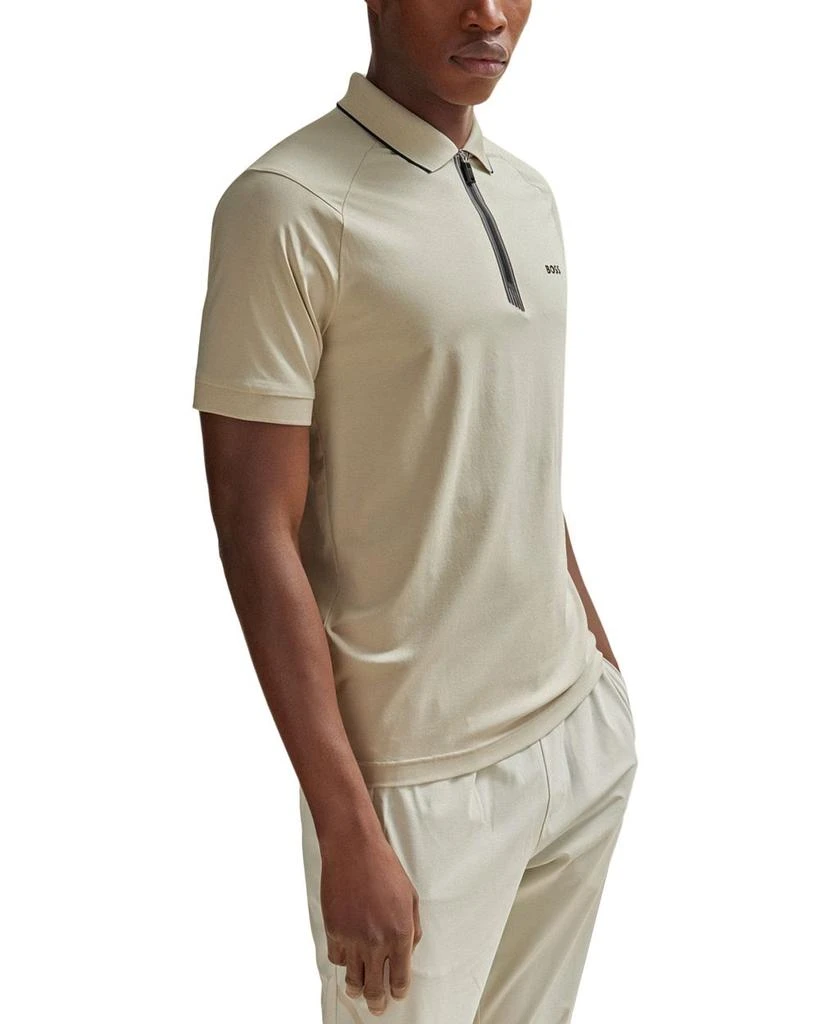 Philix Cotton Stretch Slim Fit Quarter Zip Polo Shirt 商品