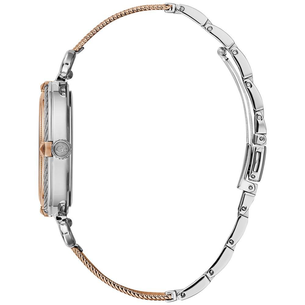 商品GUESS|Women's Swiss Two-Tone Stainless Steel Mesh Bracelet Watch 36mm,价格¥2984,第4张图片详细描述