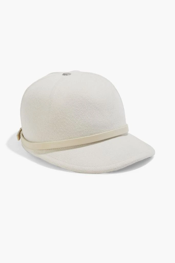 商品Rag & Bone|Lexington leather-trimmed wool baseball cap,价格¥531,第1张图片