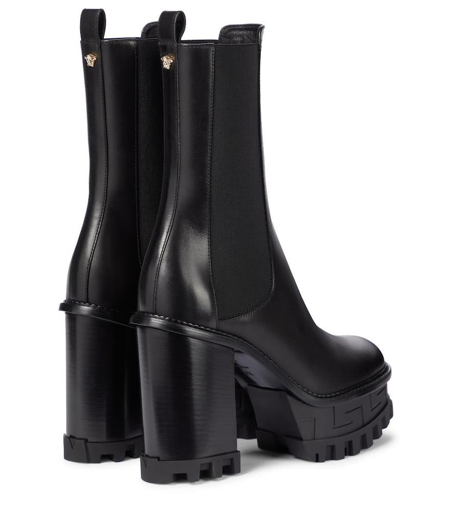 商品Versace|Greca Labyrinth皮革厚底及踝靴,价格¥7566,第5张图片详细描述