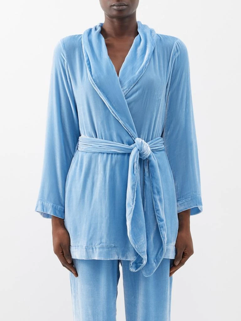 商品Sleeping with Jacques|Bon Vivant velvet robe,价格¥1331,第1张图片