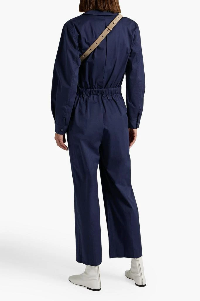 商品Theory|Pleated cotton-blend twill jumpsuit,价格¥939,第3张图片详细描述
