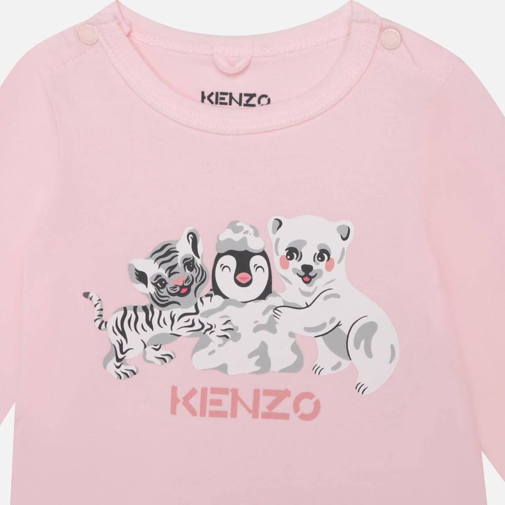 KENZO Babies Long Sleeved Animal Cotton Dress商品第2张图片规格展示
