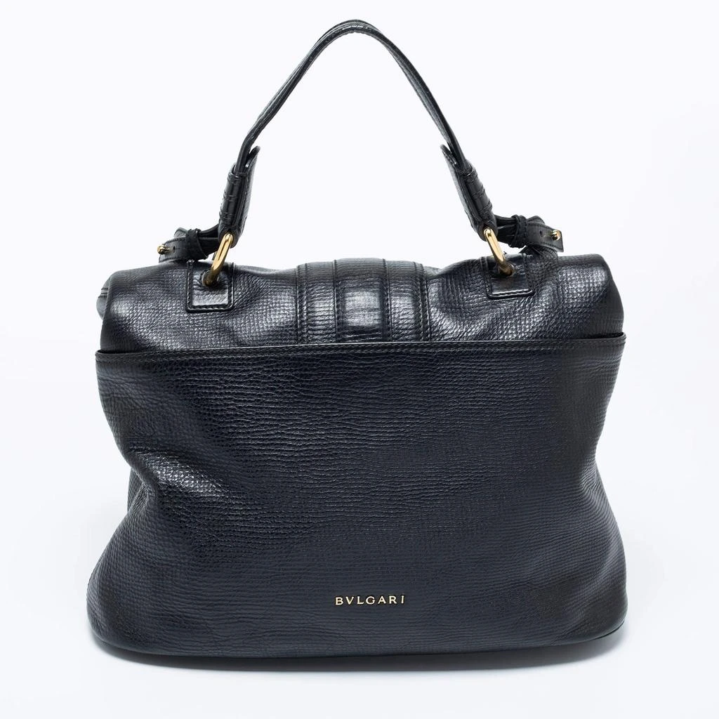 商品[二手商品] BVLGARI|Bvlgari Black Textured Leather Leoni Shoulder Bag,价格¥6767,第4张图片详细描述