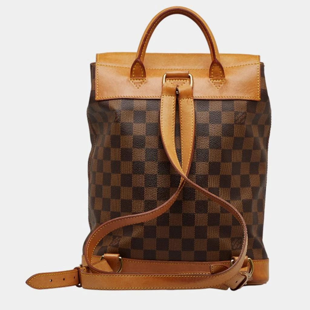 商品[二手商品] Louis Vuitton|Louis Vuitton Brown Canvas Damier Ebene Arlequin Centenaire Soho backpack,价格¥9684,第3张图片详细描述