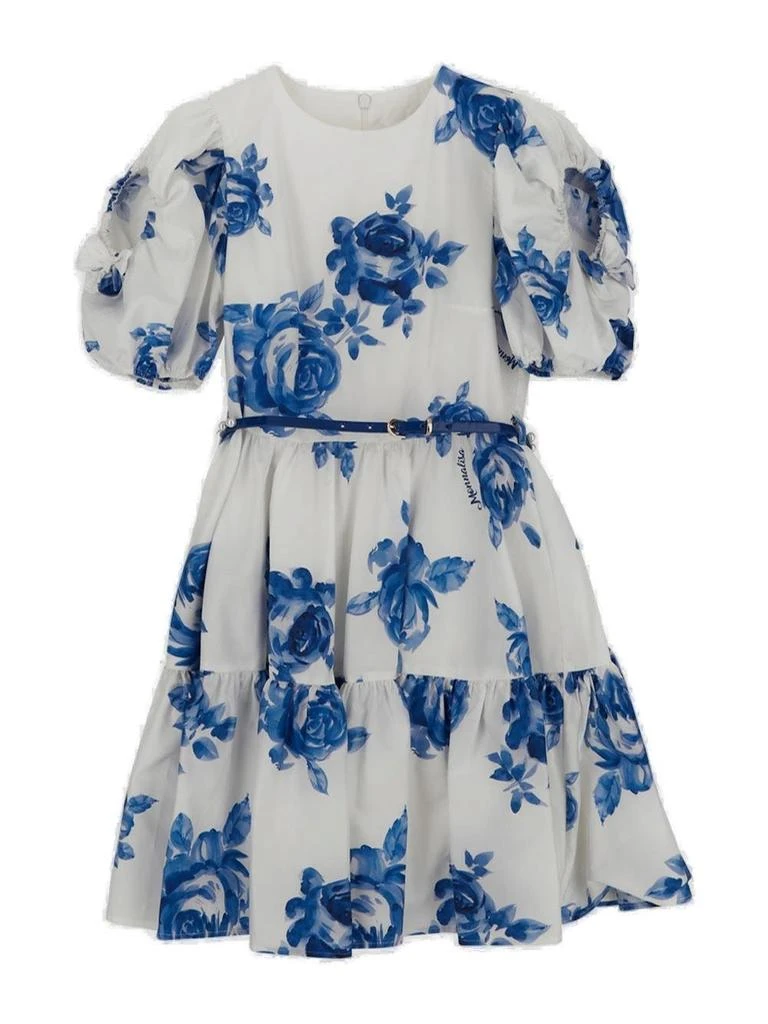 商品MONNALISA|Monnalisa Floral Printed Crewneck Dress,价格¥998,第1张图片