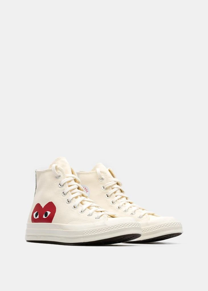 商品Comme des Garcons|COMME DES GARCONS PLAY Ivory Converse Red Heart Chuck 70 Sneakers,价格¥780,第3张图片详细描述