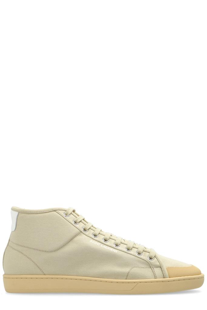 スニーカー SAINT LAURENT OLIVE GREEN NYLON COURT CLASSIC SL/39 SNEAKERS Saint Laurent Men's Court Classic Sl/39 Canvas & Leather