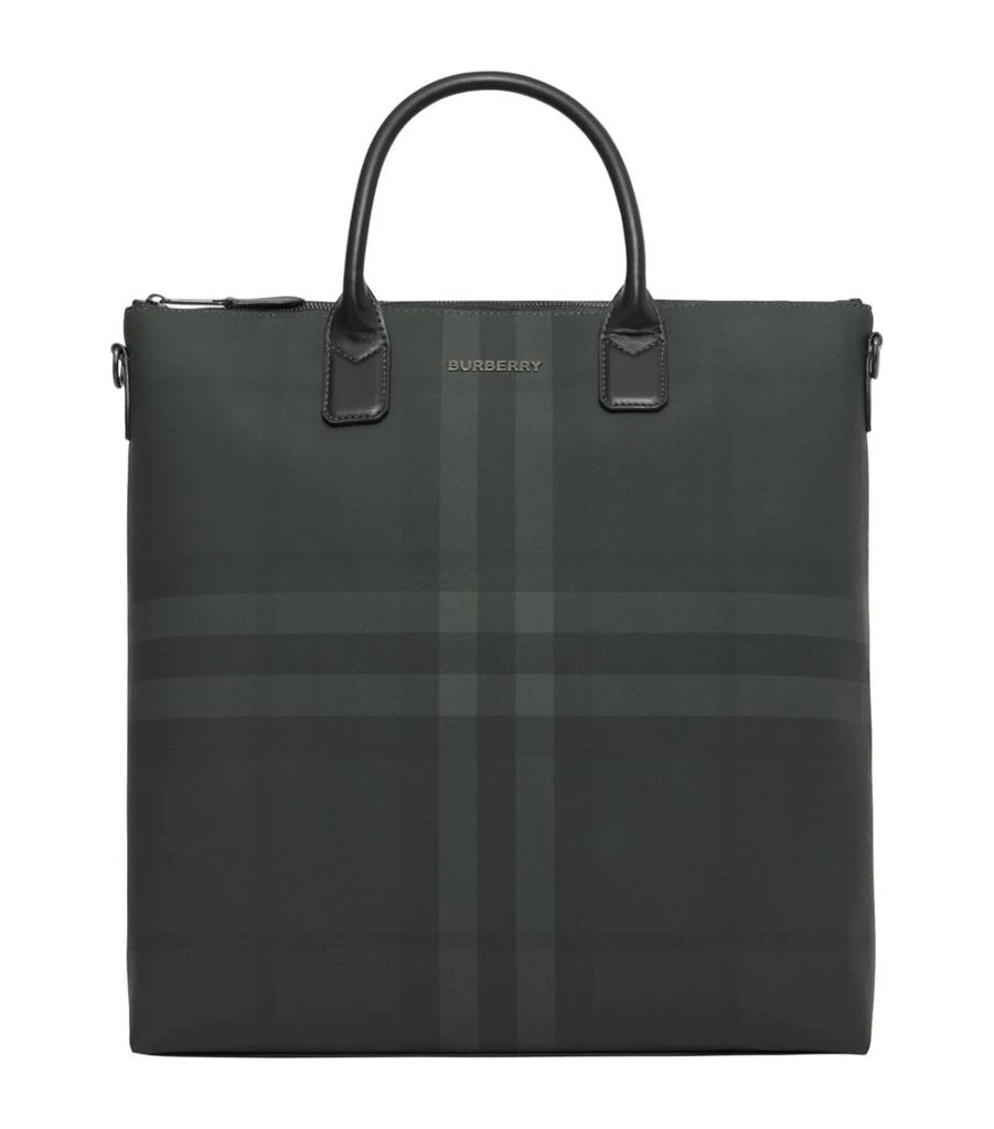 商品Burberry|Charcoal Check Tote Bag,价格¥12925,第1张图片