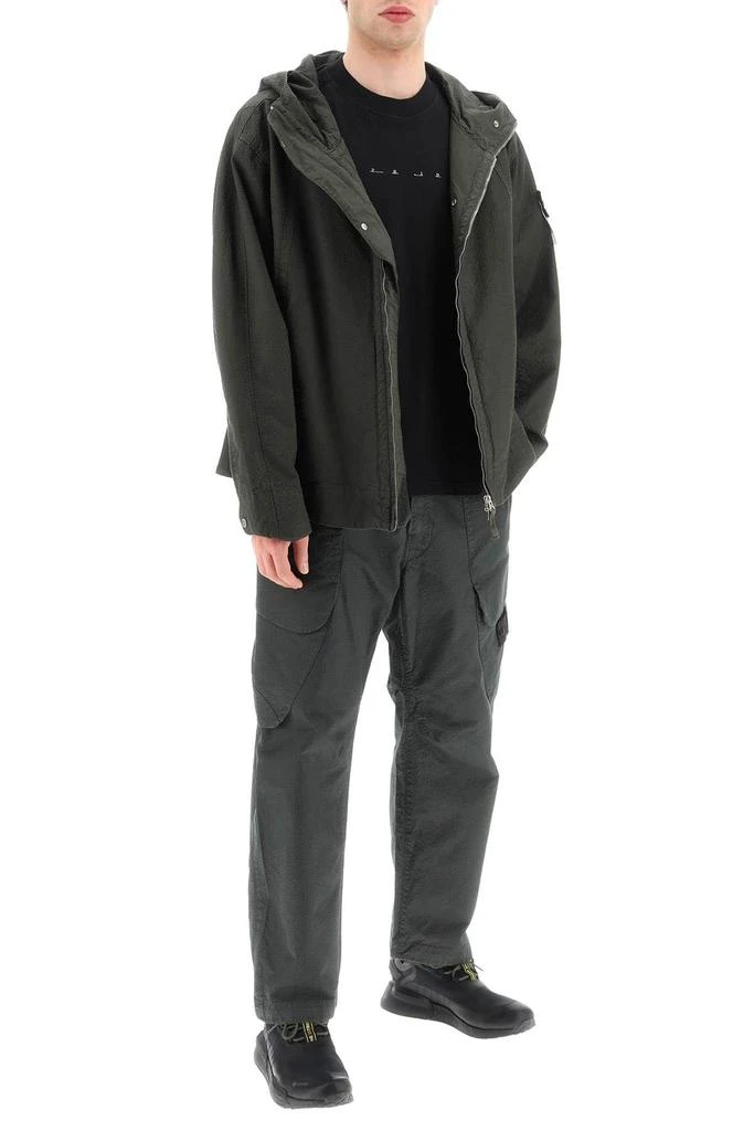 商品Stone Island|SHORT HOODED PARKA IN CO NY RIPSTOP-TC,价格¥3950,第2张图片详细描述