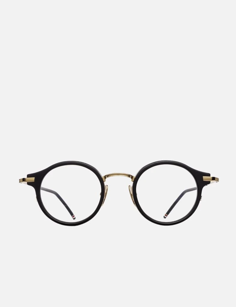 商品[二手商品] Thom Browne|Thom Browne Black and Gold Glasses,价格¥5757,第1张图片