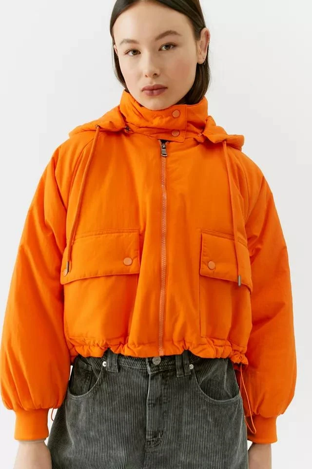 商品Urban Outfitters|UO Rue Hooded Crinkle Puffer Jacket,价格¥229,第3张图片详细描述