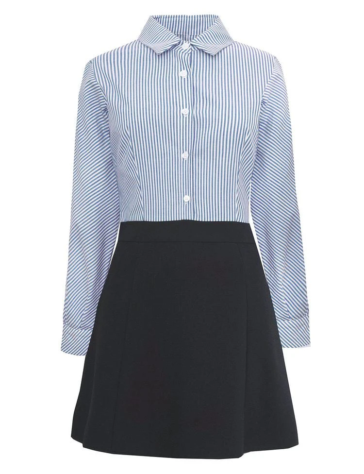 Andy Striped Button Sleeve Dress 商品
