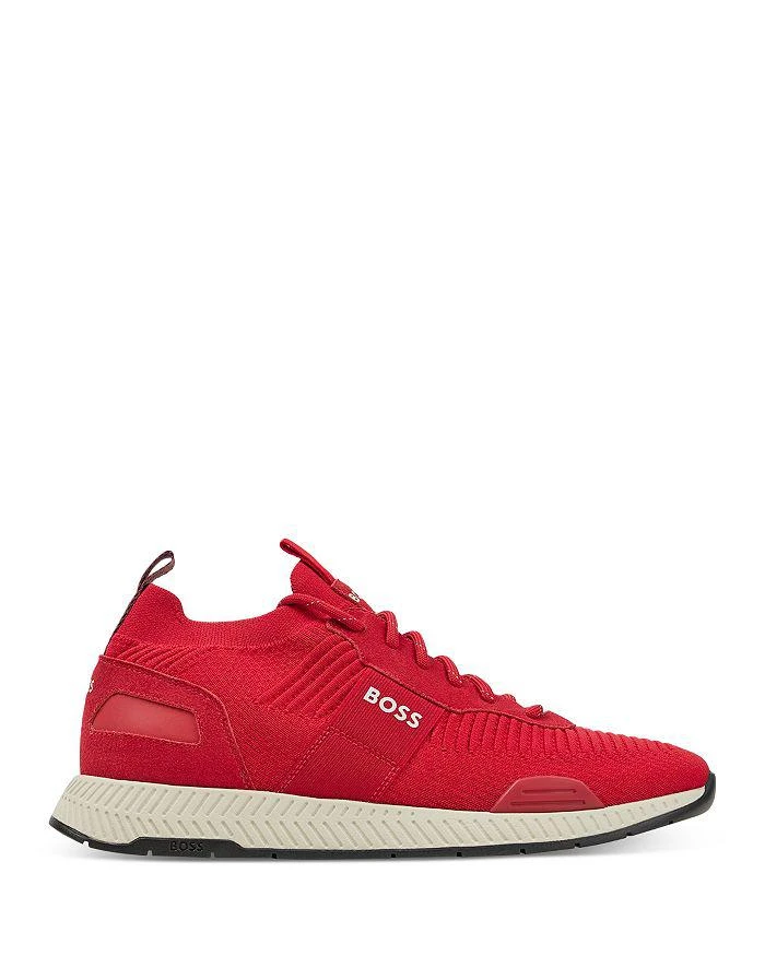 商品Hugo Boss|Men's Titanium Runn Knsta Lace Up Sneakers,价格¥1475,第3张图片详细描述