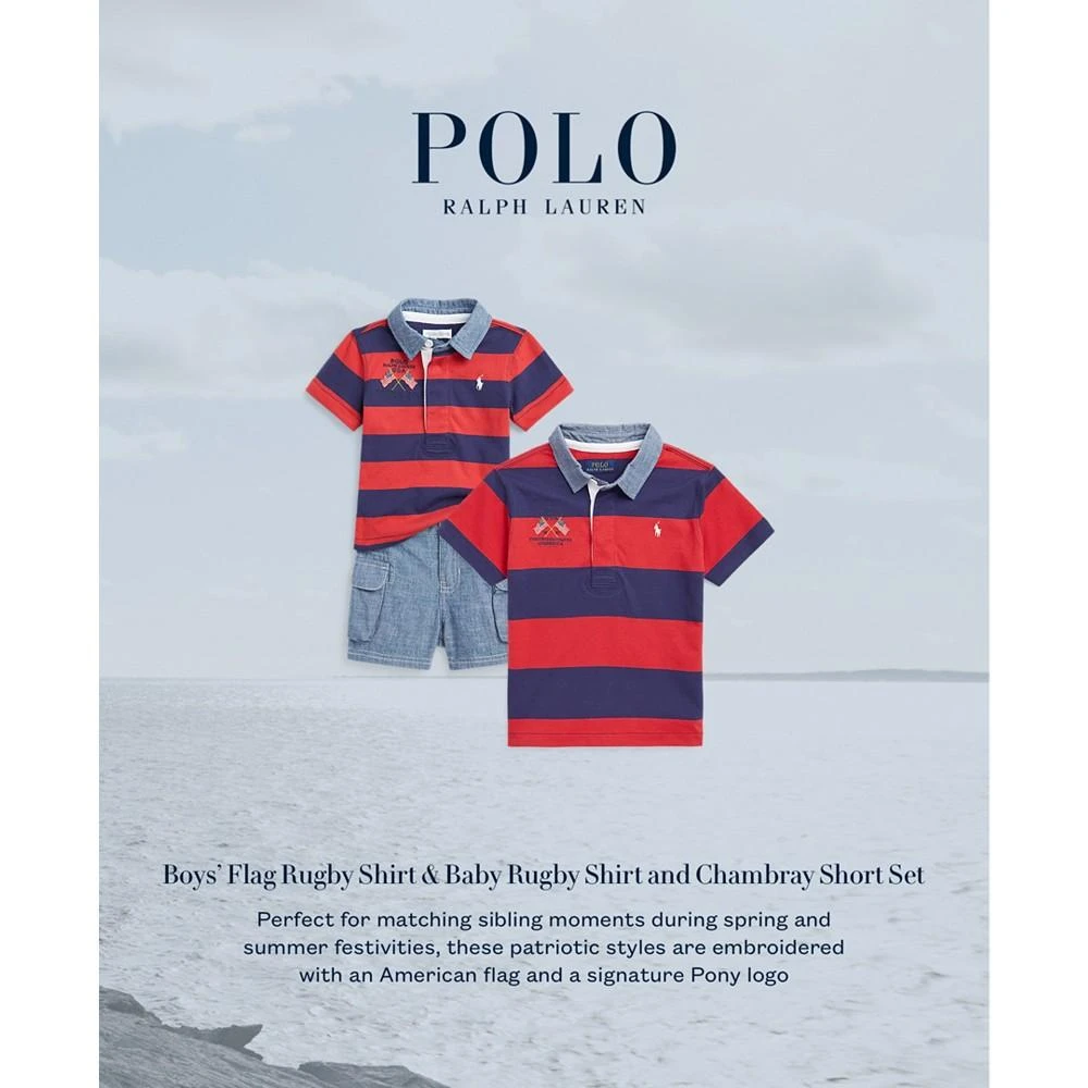 商品Ralph Lauren|Baby Boys Polo and Chambray Shorts, 2 Piece Set,价格¥197,第3张图片详细描述