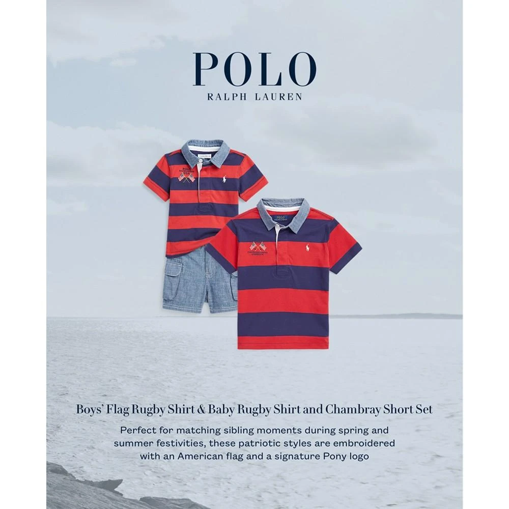 商品Ralph Lauren|Baby Boys Polo and Chambray Shorts, 2 Piece Set,价格¥196,第3张图片详细描述