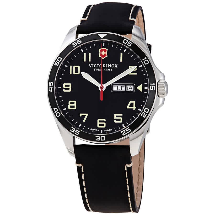 商品Victorinox|Victorinox Fieldforce Quartz Black Dial Mens Watch 241846,价格¥1705,第1张图片