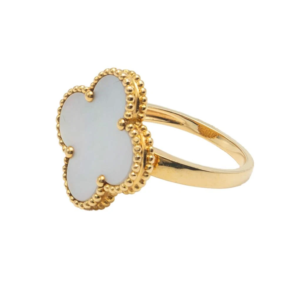 商品[二手商品] Van Cleef & Arpels|Van Cleef & Arpels Magic Alhambra Mother Of Pearl Yellow Gold Ring Size 54,价格¥21413,第3张图片详细描述