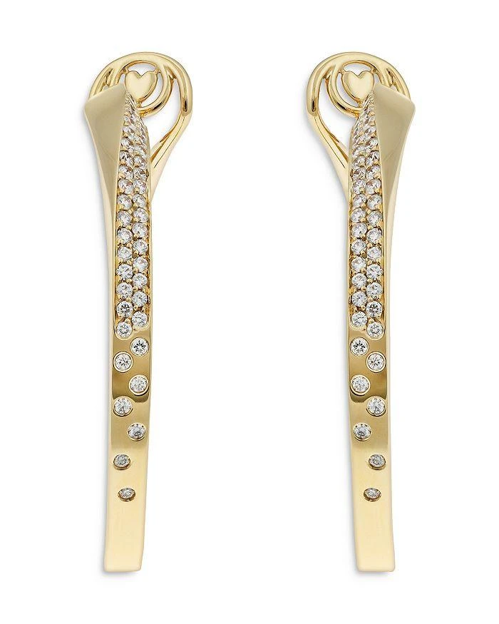 商品Crivelli|18K Yellow Gold Like Diamond Pavé Large Hoop Earrings - Exclusive, Italy Campaign,价格¥66552,第1张图片详细描述