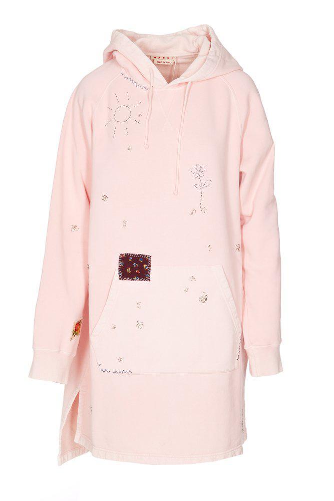 商品Marni|Marni Floral Embroidered Oversized Hoodie,价格¥3604,第1张图片