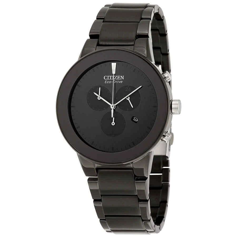 商品Citizen|Axiom Eco-Drive Chronograph Black Dial Watch AT2245-57E,价格¥1156,第1张图片