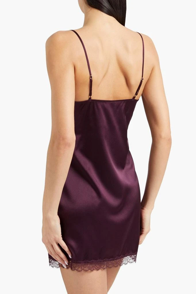 商品L'Agent by Agent Provocateur|Giselle bow-embellished corded-lace and stretch-silk satin slip,价格¥1251,第3张图片详细描述