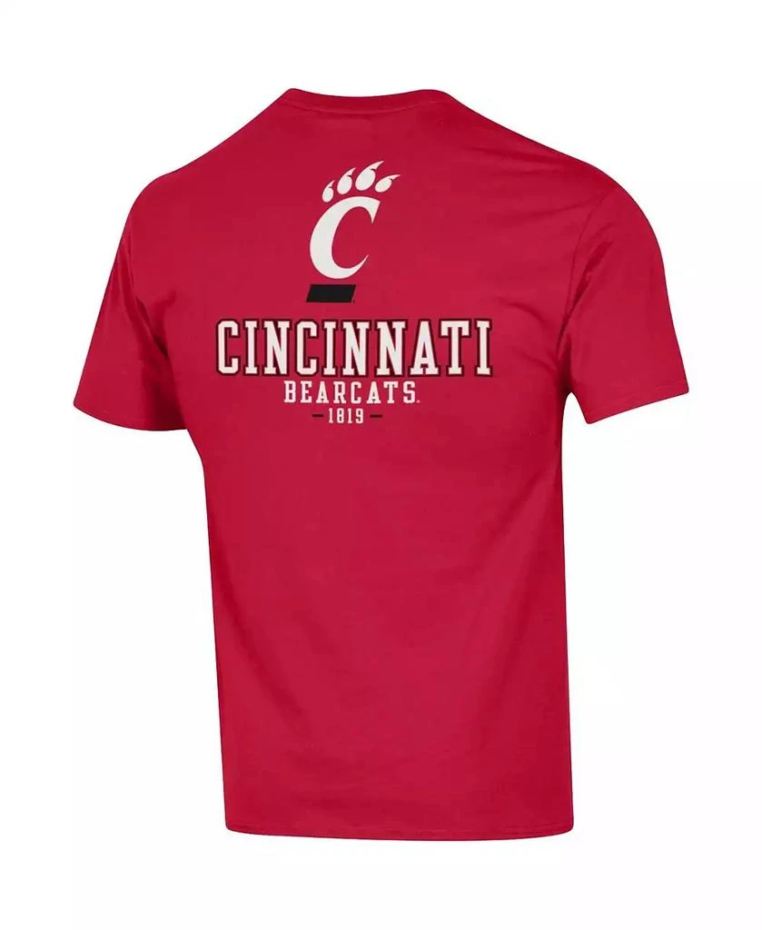 商品CHAMPION|Men's Red Cincinnati Bearcats Stack 2-Hit T-shirt,价格¥217,第3张图片详细描述