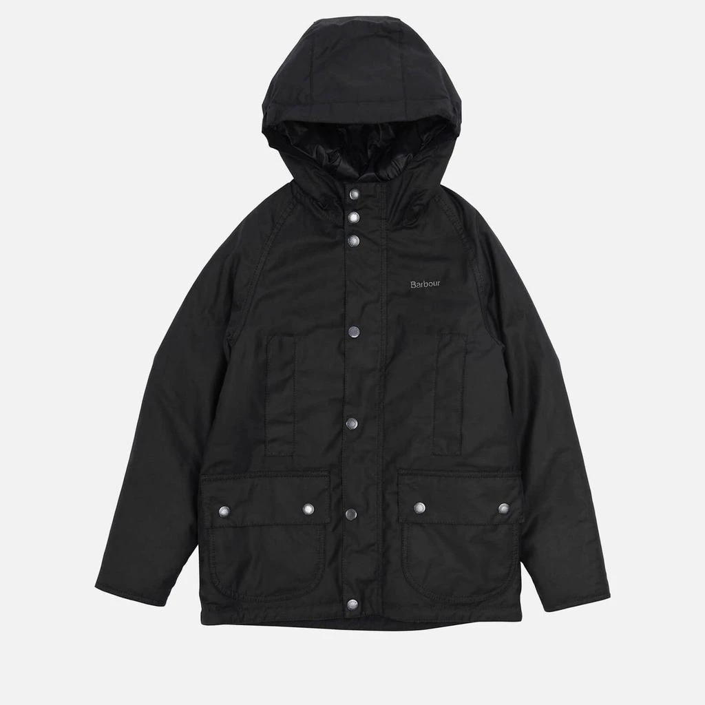 商品Barbour|Barbour Kids’ Beaufort Waxed Cotton-Blend Hooded Jacket,价格¥351,第1张图片