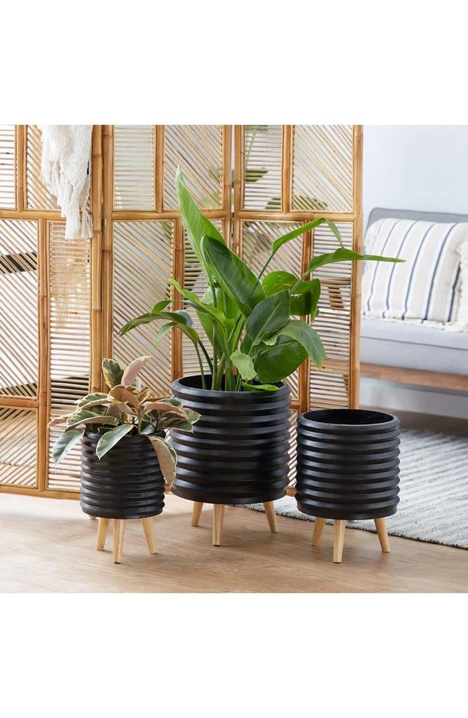 商品COSMO BY COSMOPOLITAN|Black MgO Contemporary Planter - Set of 3,价格¥1096,第5张图片详细描述