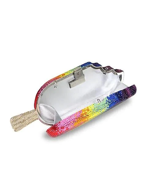 商品Judith Leiber|彩虹雪糕水晶手拿链条包,价格¥31294,第3张图片详细描述