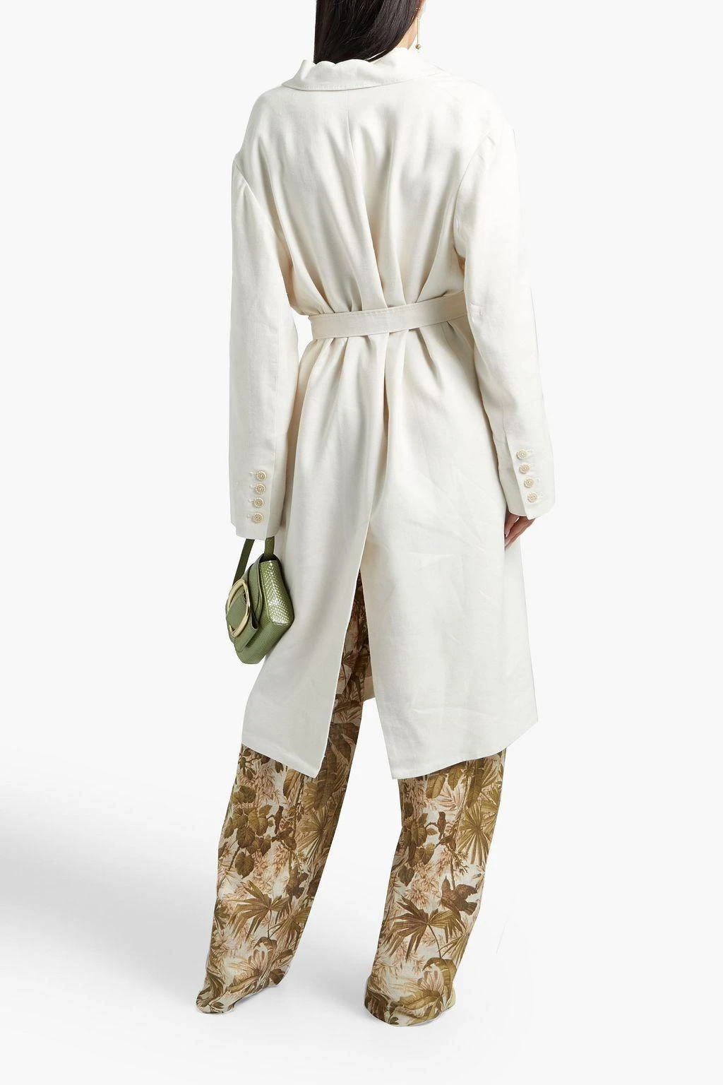 商品Zimmermann|Luminous belted linen-blend trench coat,价格¥2681,第1张图片