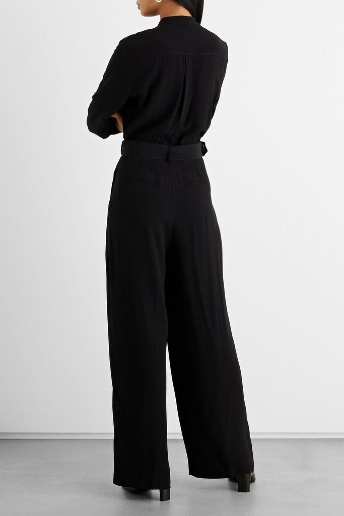 Rose pleated satin-crepe jumpsuit商品第3张图片规格展示