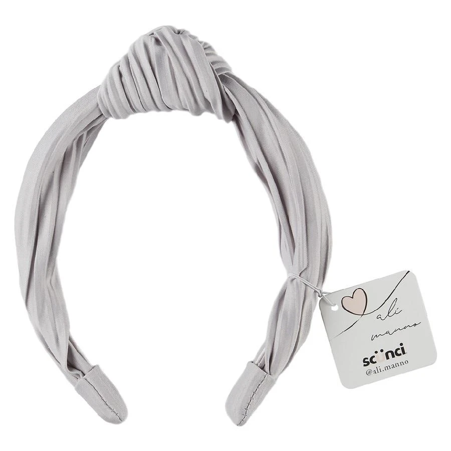 商品Scunci x Ali Manno|Pleated Fashion Headband with Center Knot in Neutral,价格¥17,第1张图片