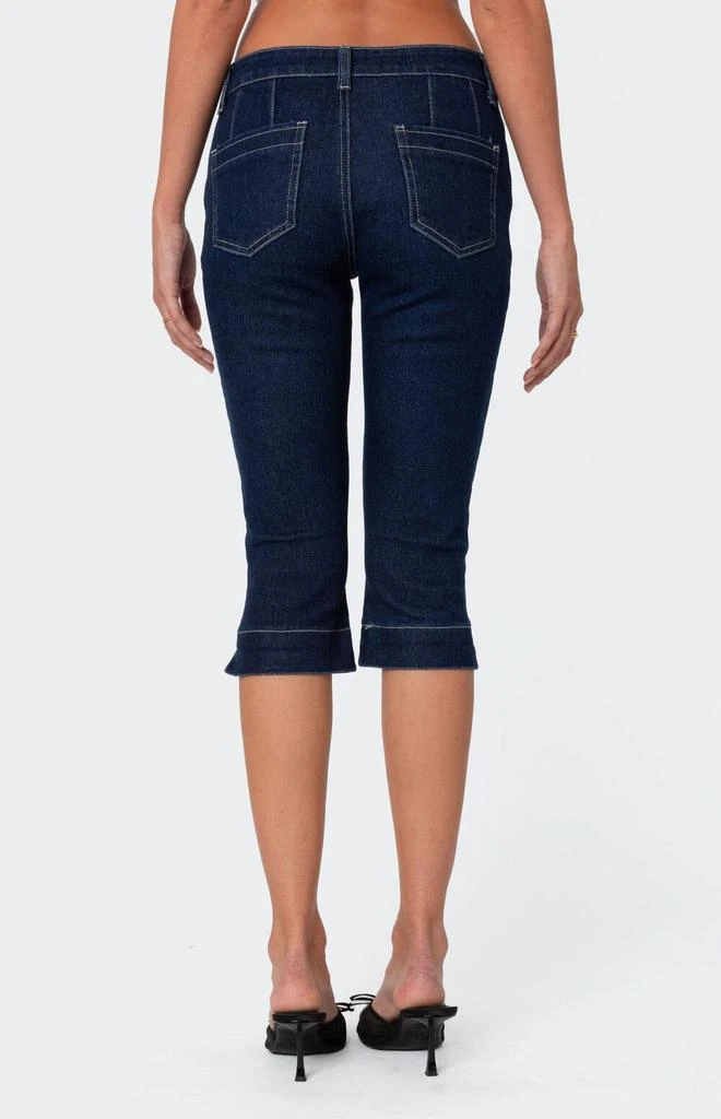 商品Edikted|Contrast Stitch Capri Jeans,价格¥536,第5张图片详细描述