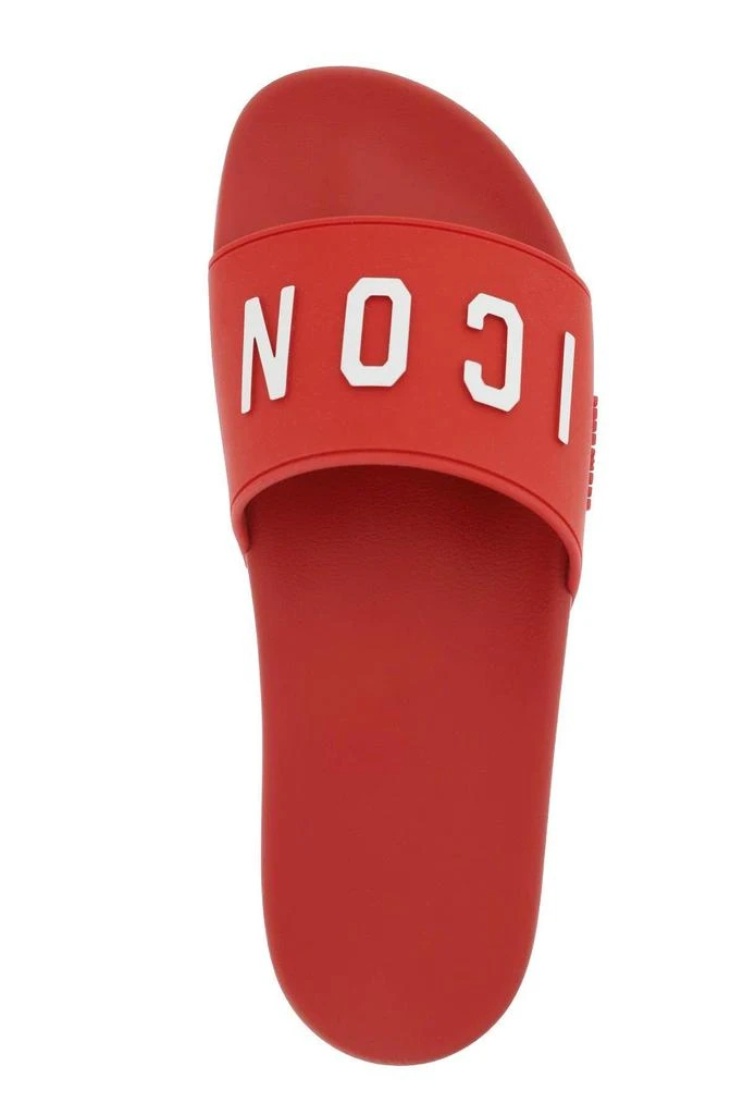 商品DSQUARED2|'ICON' RUBBER SLIDES,价格¥571,第3张图片详细描述