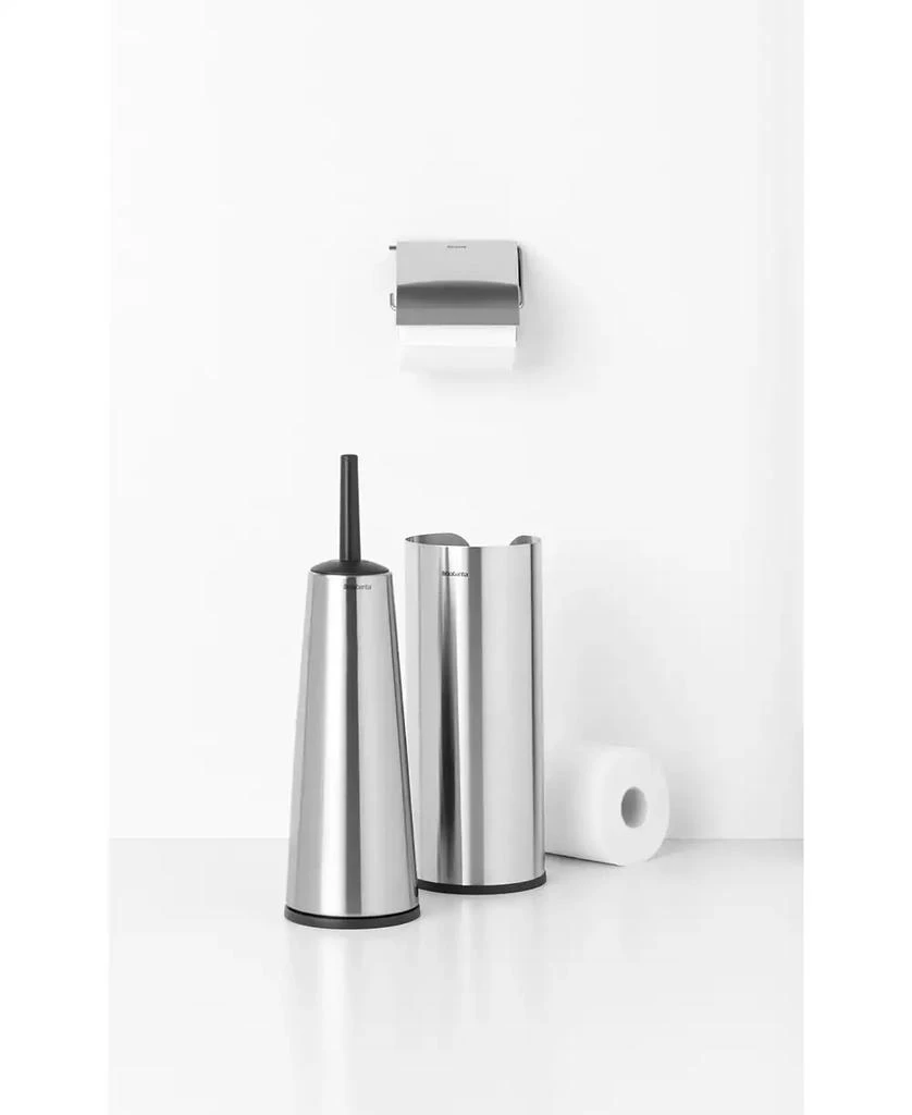 商品Brabantia|Renew Toilet Accessory Set of 3 - Toilet Brush and Holder, Toilet Paper Roll Dispenser and Toilet Paper Roll Holder,价格¥463,第4张图片详细描述