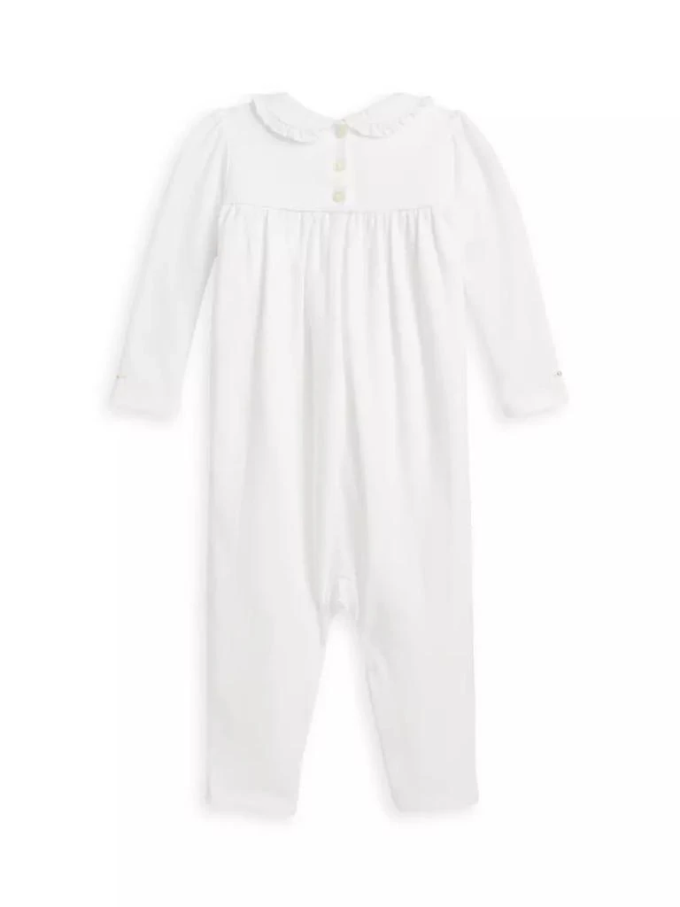 商品Ralph Lauren|Baby Girl's Smocked Organic Cotton Onesie,价格¥921,第2张图片详细描述