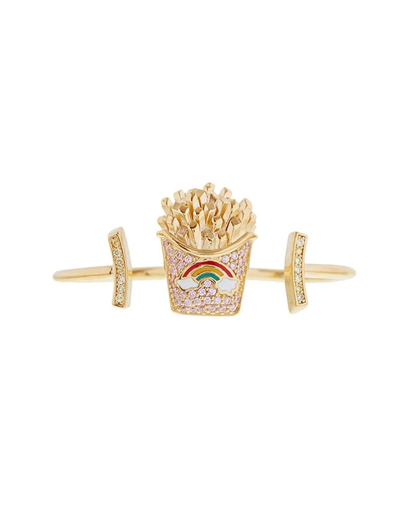 商品Judith Leiber|Judith Leiber 14K Over Silver CZ French Fries Ring,价格¥571,第1张图片