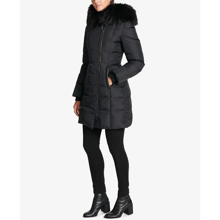 商品DKNY|Faux-Fur-Trim Asymmetrical Puffer Coat,价格¥1309,第5张图片详细描述