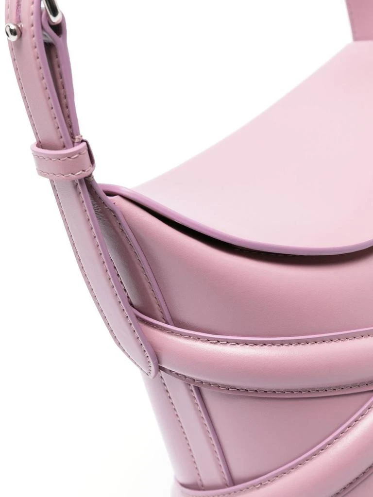商品Alexander McQueen|ALEXANDER MCQUEEN - The Curve Leather Bucket Bag,价格¥9679,第4张图片详细描述
