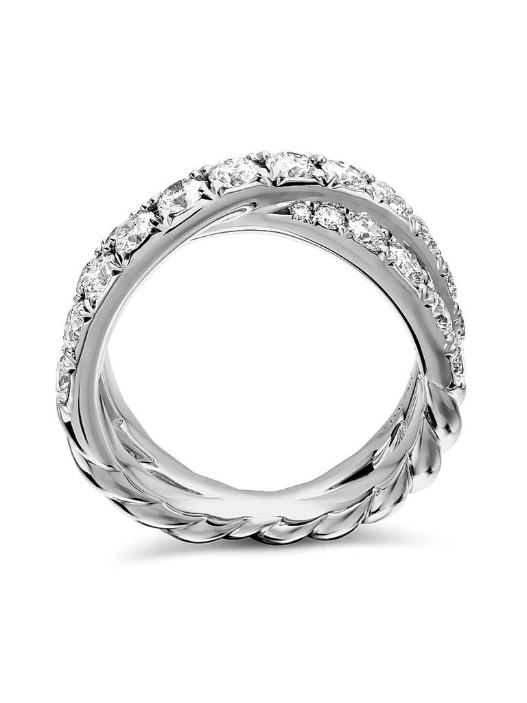 DY Crossover Band Ring in Platinum 商品