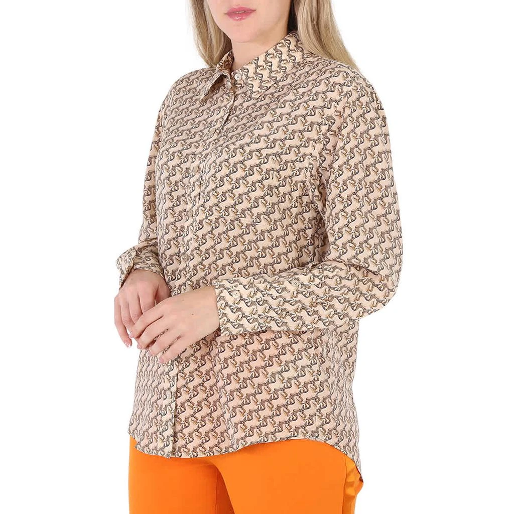 商品Burberry|Ladies Unicorn Print Semi Sheer Silk Long Sleeve Shirt,价格¥1888,第2张图片详细描述