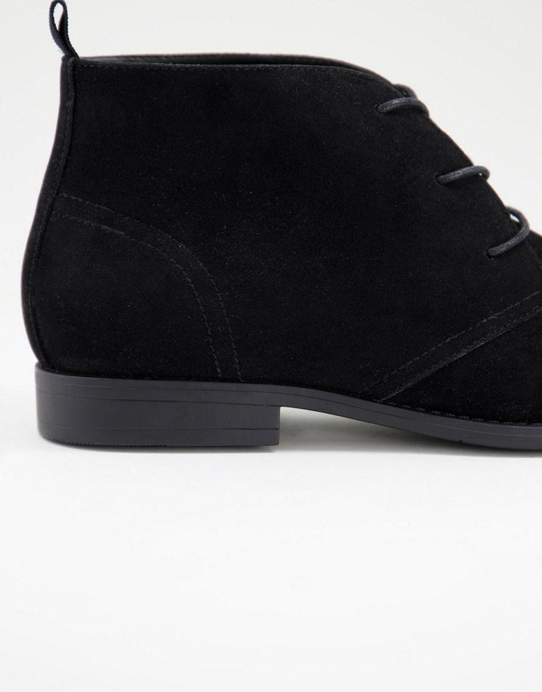 ASOS DESIGN chukka boots in black faux suede商品第4张图片规格展示
