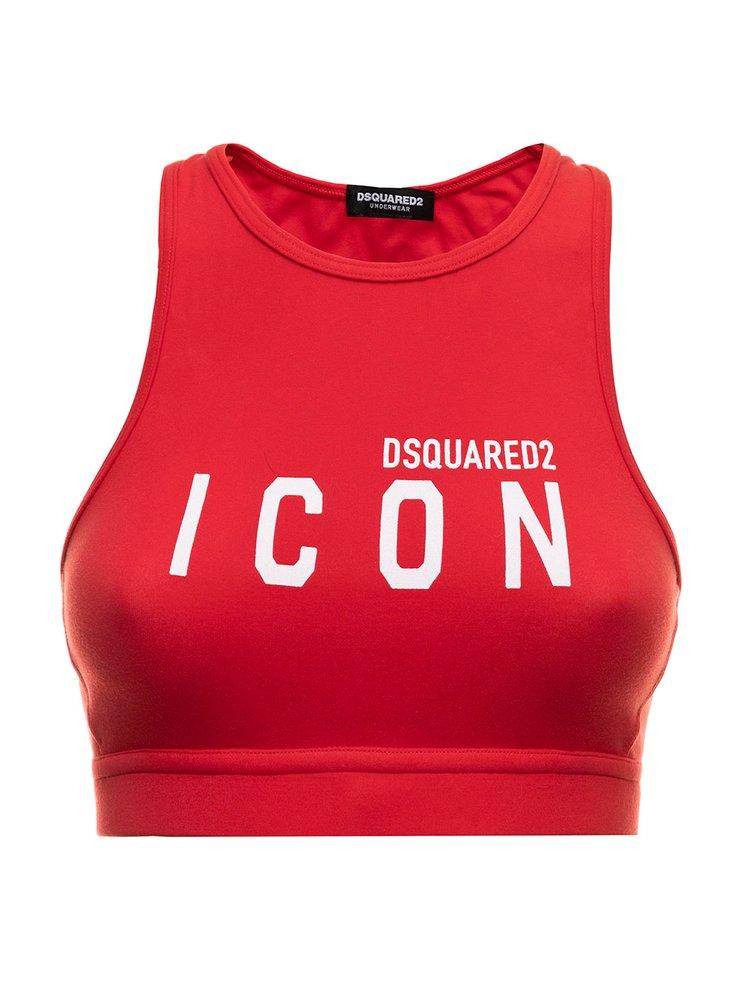 Dsquared2 Logo Printed Stretch Tank Top商品第1张图片规格展示