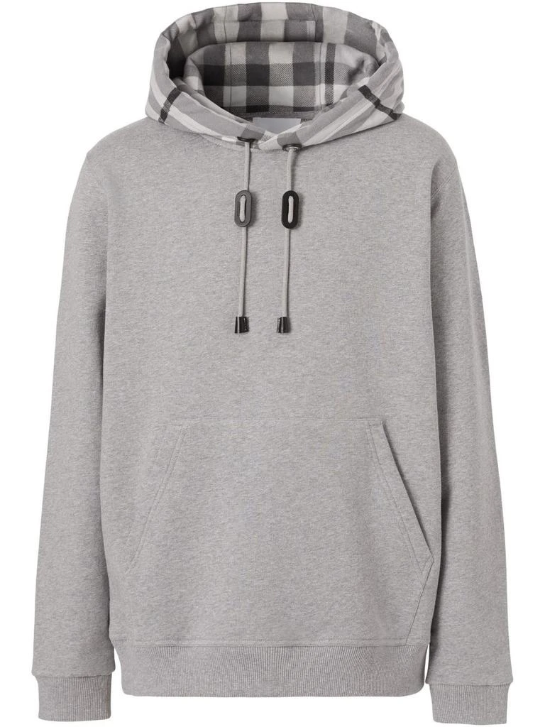 商品Burberry|BURBERRY - Check Motif Hood Cotton Sweatshirt,价格¥6443,第1张图片