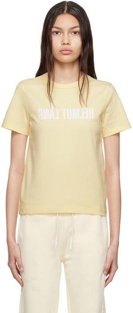 商品Helmut Lang|黄色 Paris Logo T 恤,价格¥1561,第1张图片