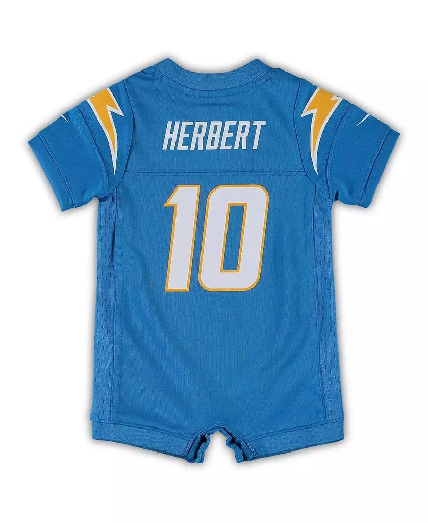 商品NIKE|Infant Justin Herbert Powder Blue Los Angeles Chargers Game Romper Jersey,价格¥299,第3张图片详细描述