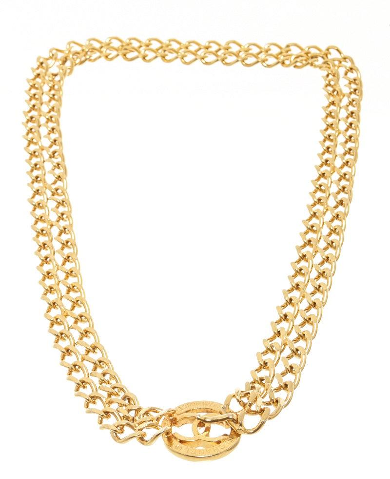 Chanel Gold Double Oval Link Chain 85cm Necklace/Belt商品第2张图片规格展示