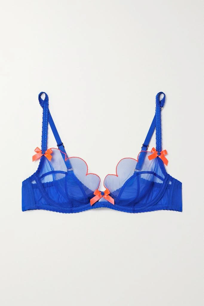 商品L'Agent by Agent Provocateur|Lorna 蝴蝶结缀饰刺绣绢网带钢圈软杯文胸  - 32A,价格¥880,第1张图片